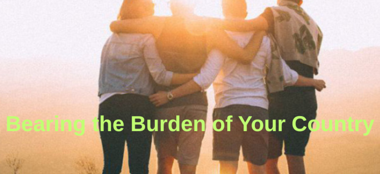 Bearing the Burden of Your Country:  How to Cope with the Pain
